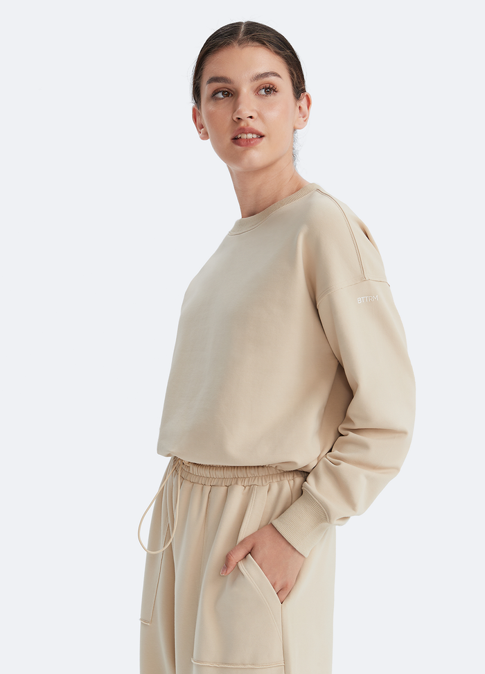 Cropped Sweatshirt with Drawstring