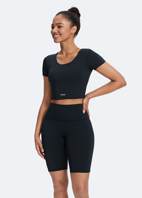 
                Round Neck Crop Top
              