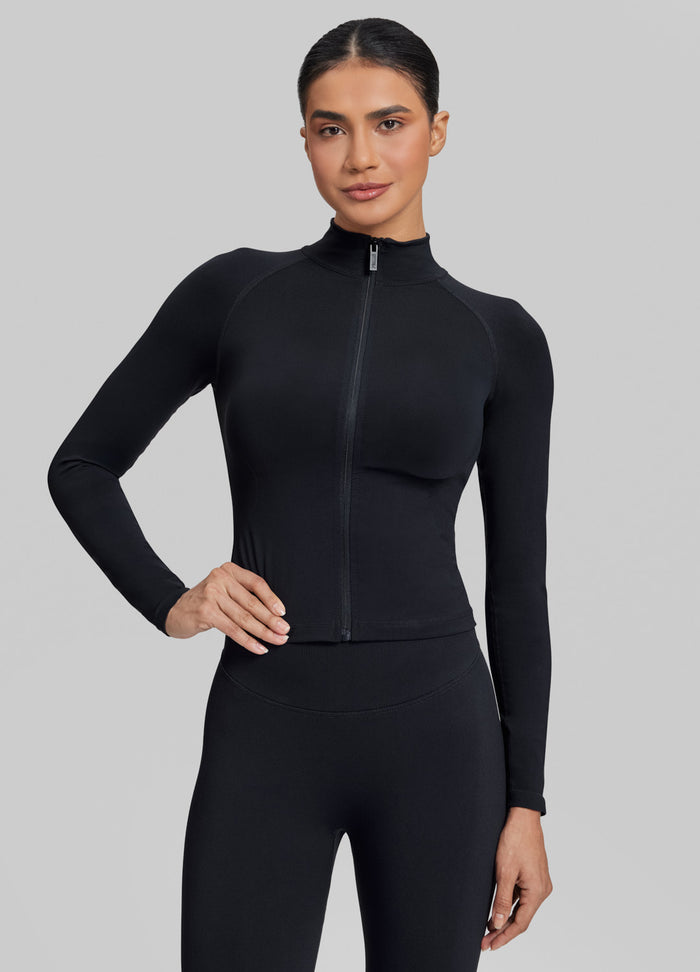 Ultrasculpt Longline Full Zipper Seamless Breathable Warm Jacket