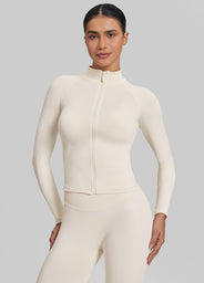 Ultrasculpt Longline Full Zipper Seamless Breathable Warm Jacket