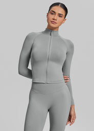 Ultrasculpt Longline Full Zipper Seamless Breathable Warm Jacket