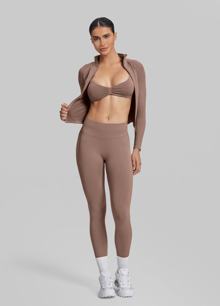 Ultrasculpt Longline Full Zipper Seamless Breathable Warm Jacket