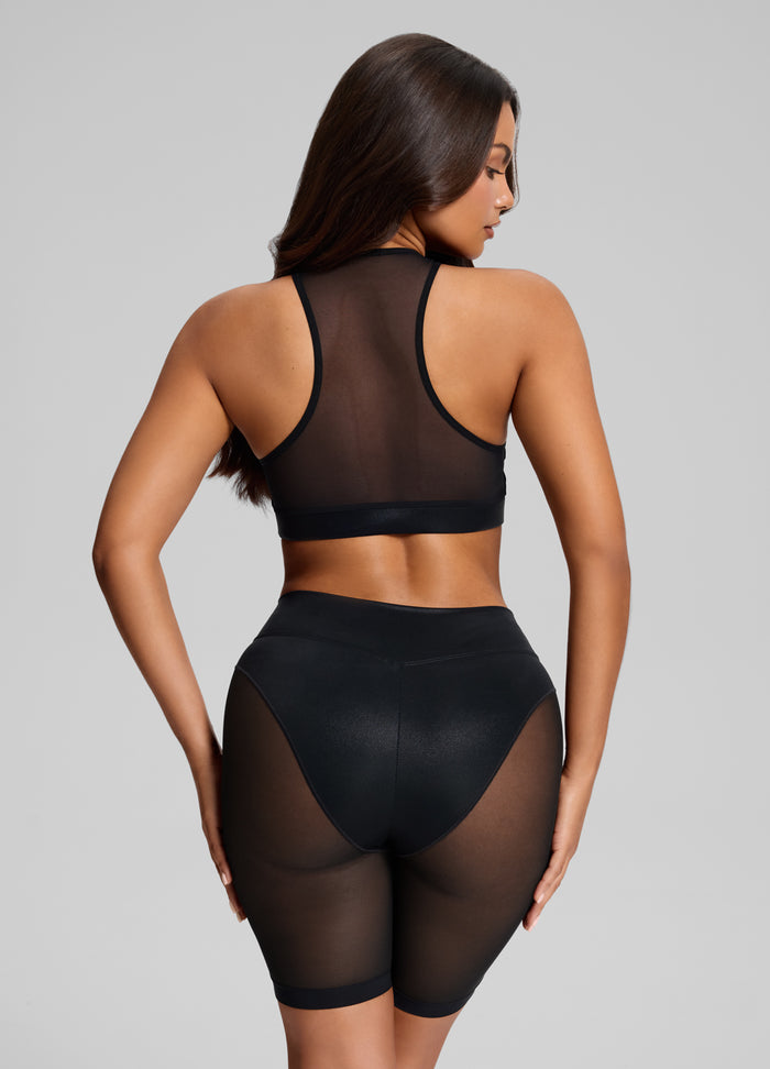 Sculpt Sheer Biker Shorts