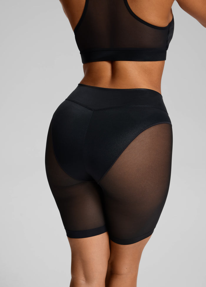 Sculpt Sheer Biker Shorts