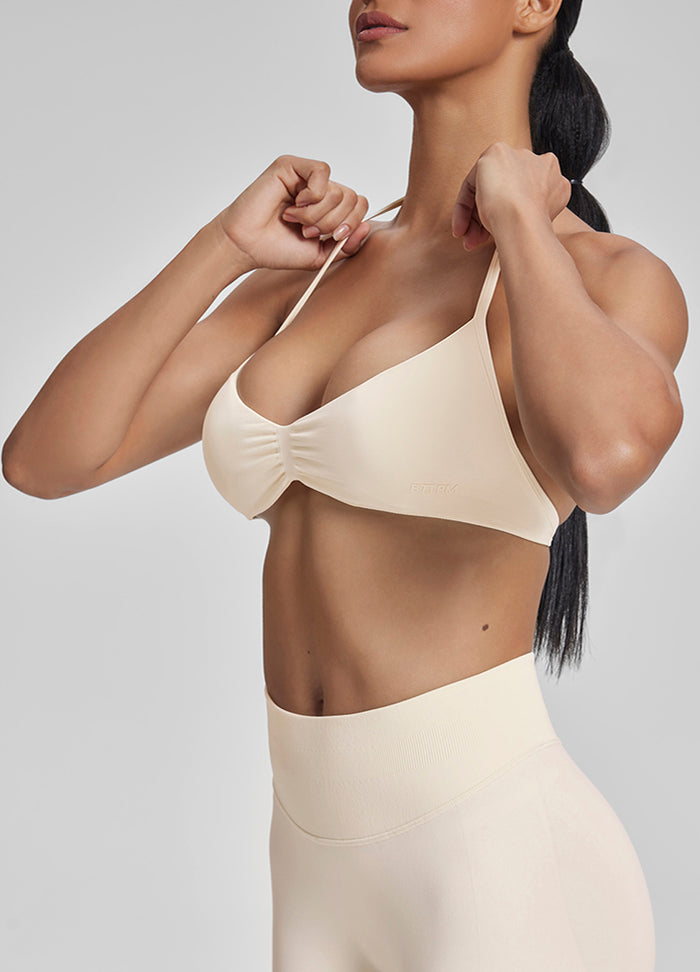 Ultrasculpt Halterneck Backless Strappy Functional Twill Knit Bra