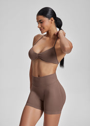 Ultrasculpt Halterneck Backless Strappy Functional Twill Knit Bra
