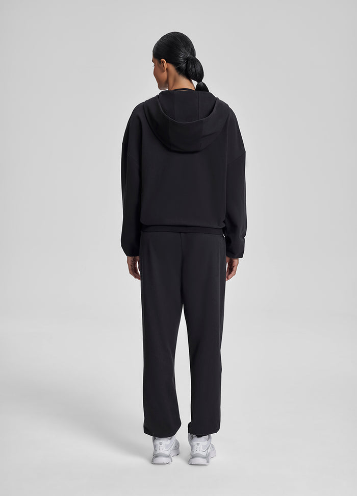 Relaxed Oversized Full Zipper Kangaroo Pockets Soft Hoodie