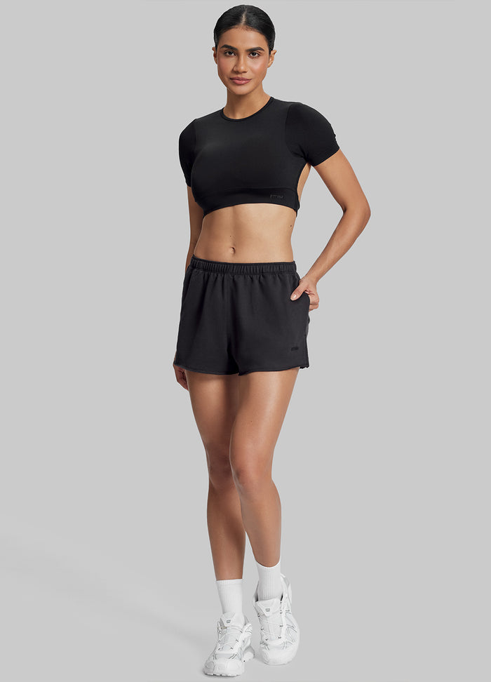 Comfy Mid-Thigh Stretchy Waist French Terry Jersey Shorts