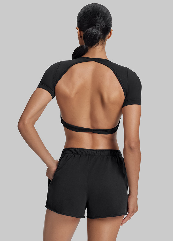 Comfy Mid-Thigh Stretchy Waist French Terry Jersey Shorts