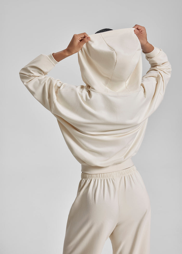 Relaxed Oversized Full Zipper Kangaroo Pockets Soft Hoodie