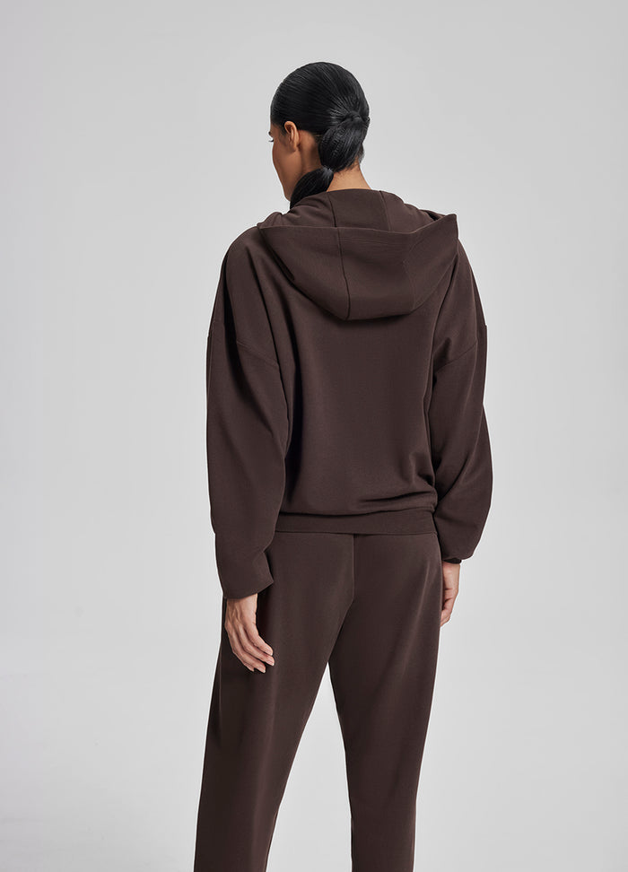 Relaxed Oversized Full Zipper Kangaroo Pockets Soft Hoodie