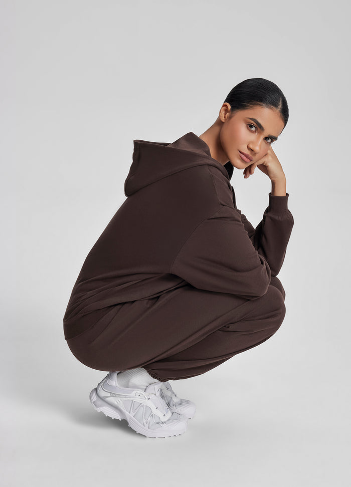 Relaxed Oversized Full Zipper Kangaroo Pockets Soft Hoodie