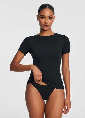 
                Short Sleeve Crew Neck Top
              