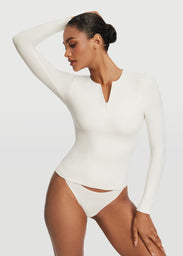 Quarter Zip Long Sleeve Top