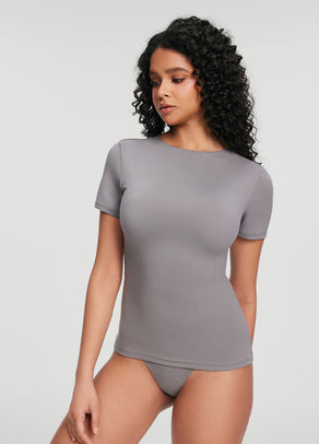 
                Short Sleeve Crew Neck Top
              