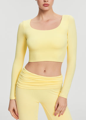 
                Cropped Round Neck Top
              