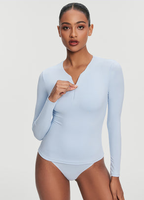 
                Quarter Zip Long Sleeve Top
              