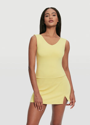 
                Open Back V-Neck Top
              