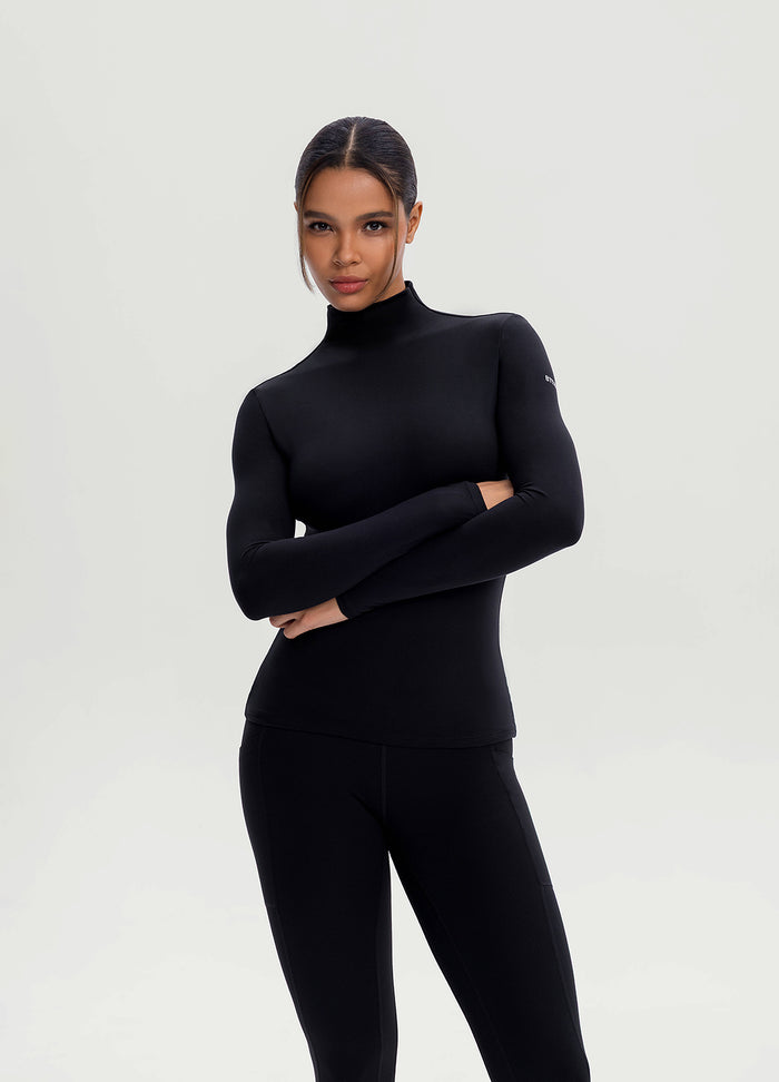 Mock Neck Long Sleeve Top