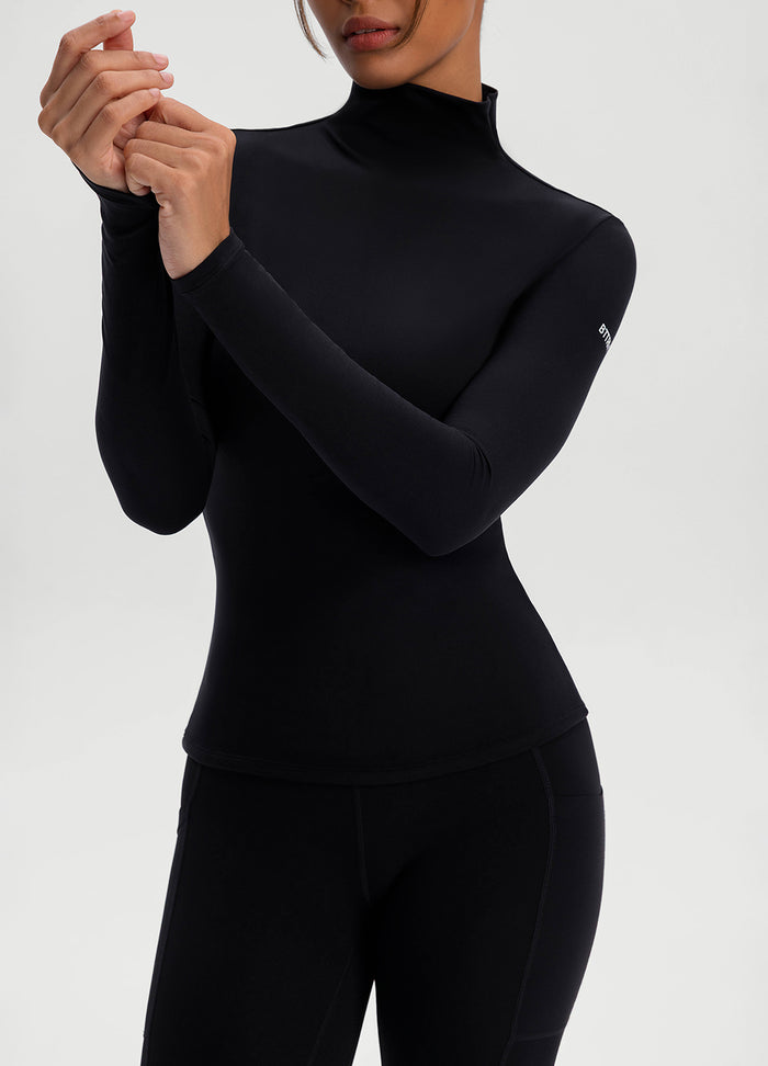 Mock Neck Long Sleeve Top