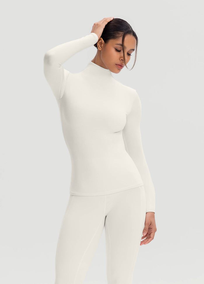 Mock Neck Long Sleeve Top