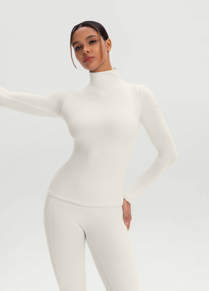 Mock Neck Long Sleeve Top