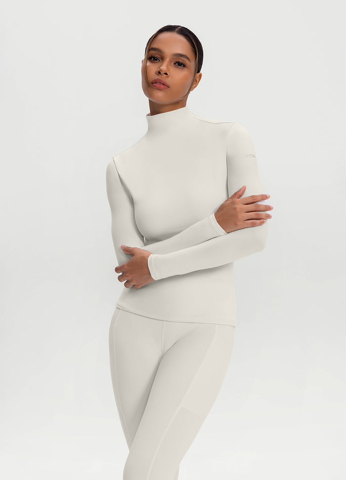 Mock Neck Long Sleeve Top