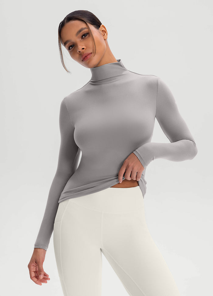 Mock Neck Long Sleeve Top