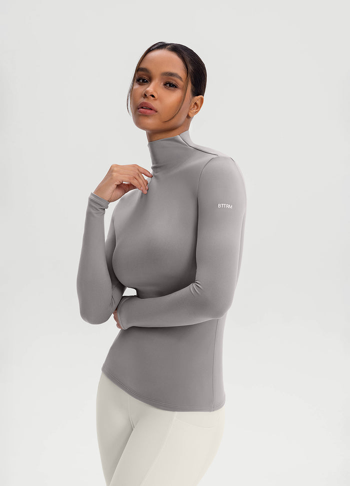 Mock Neck Long Sleeve Top