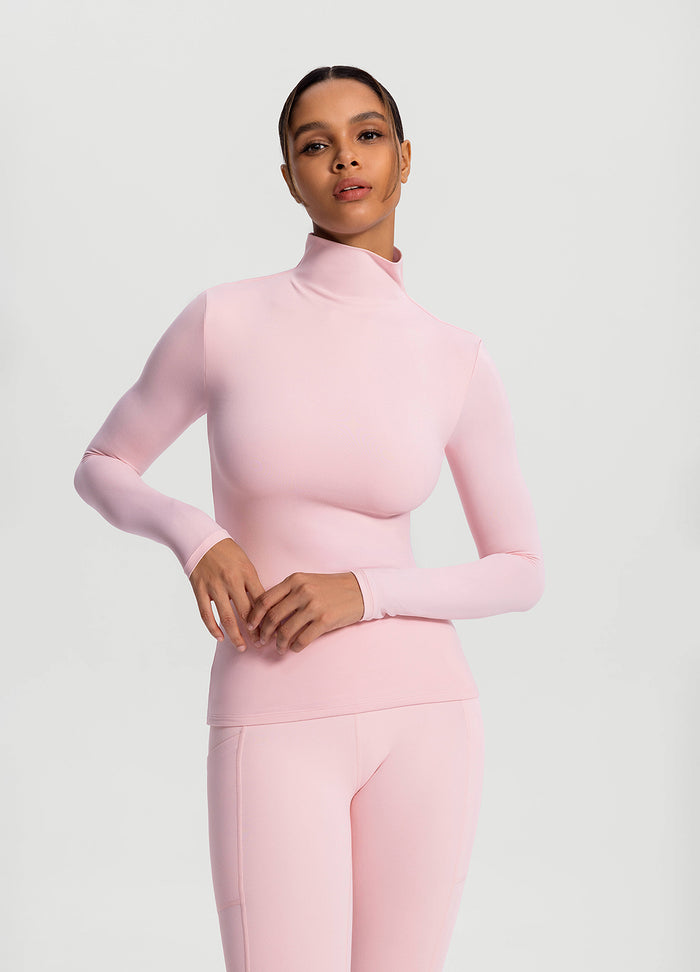 Mock Neck Long Sleeve Top