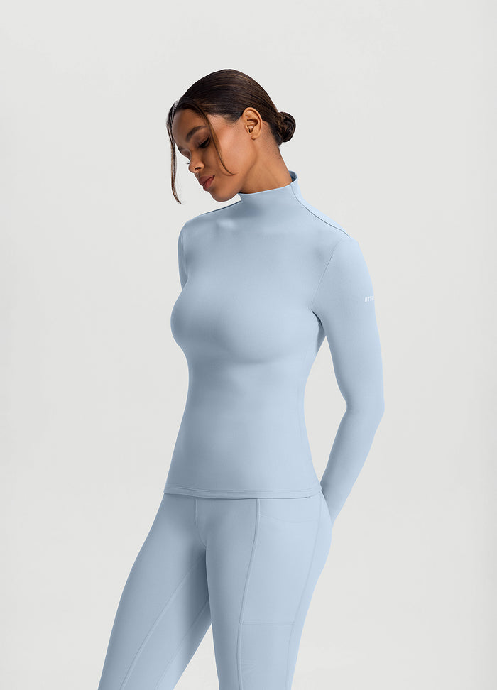 Mock Neck Long Sleeve Top