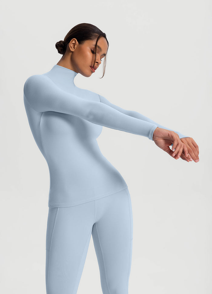 Mock Neck Long Sleeve Top