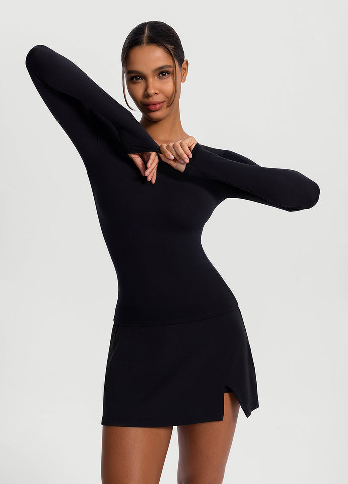 Open-Back Long Sleeve Top