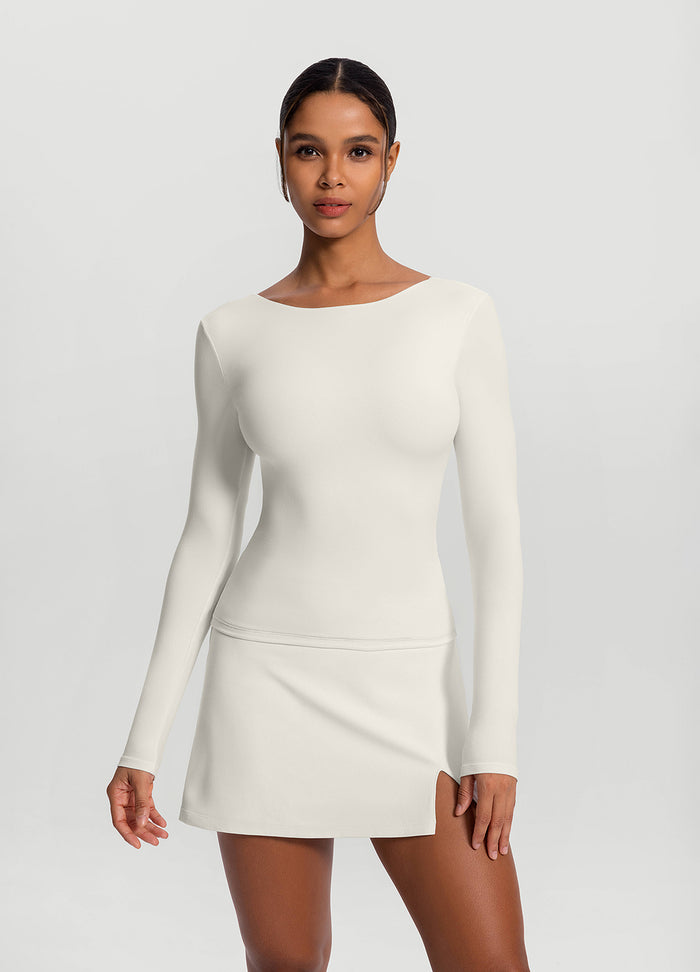 Open-Back Long Sleeve Top