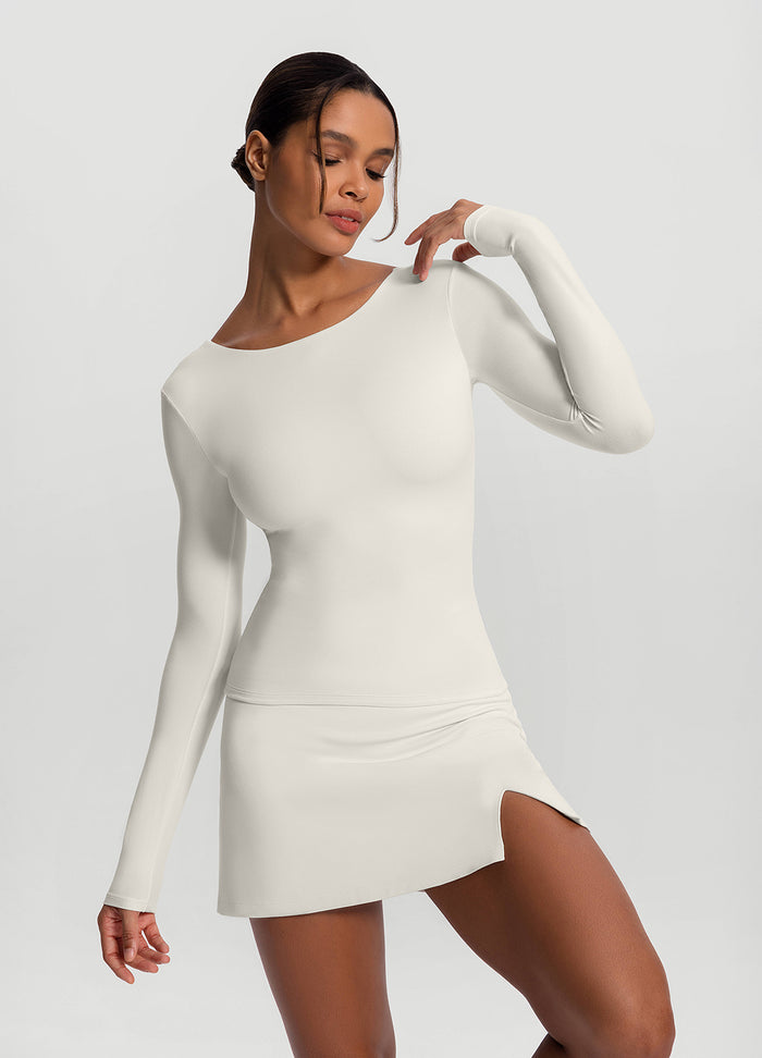 Open-Back Long Sleeve Top