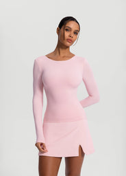 Open-Back Long Sleeve Top