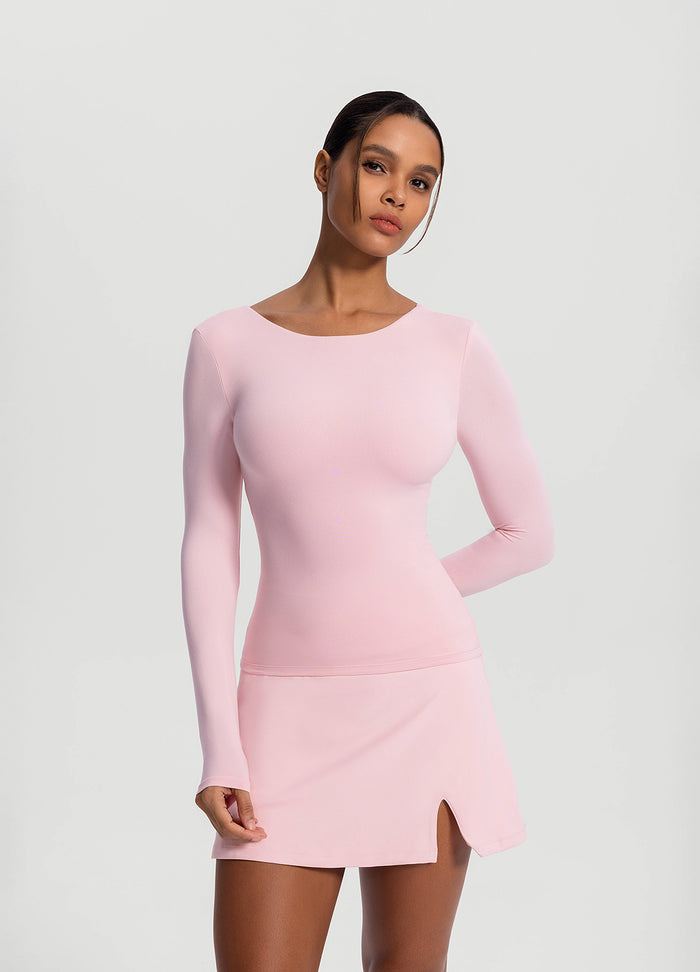 Open-Back Long Sleeve Top