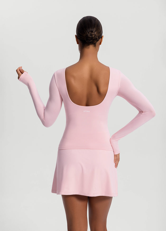 Open-Back Long Sleeve Top