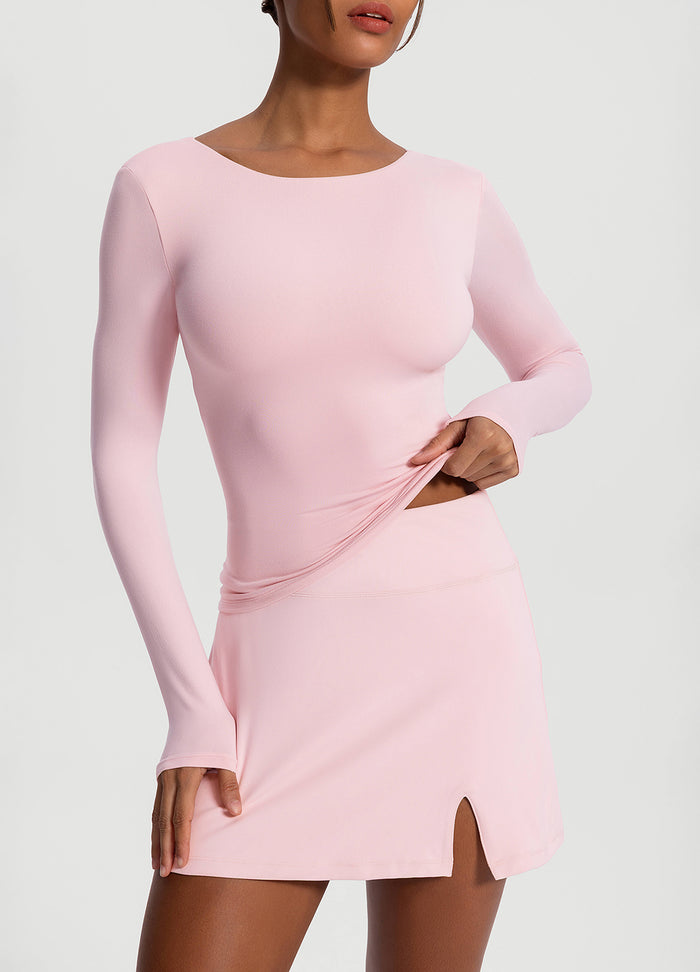 Open-Back Long Sleeve Top