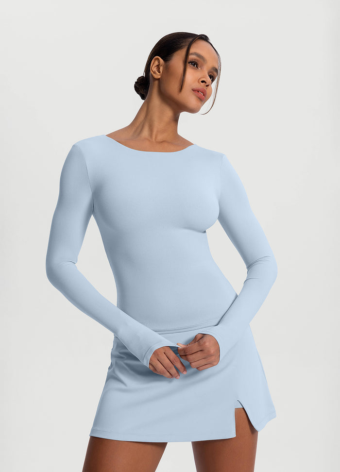 Open-Back Long Sleeve Top