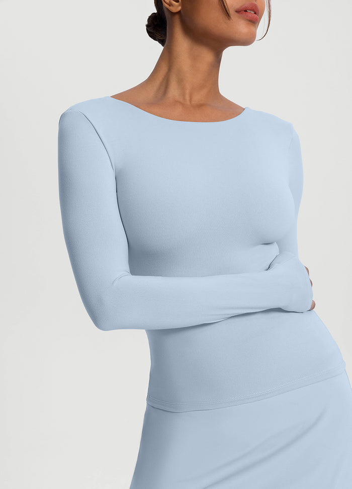 Open-Back Long Sleeve Top