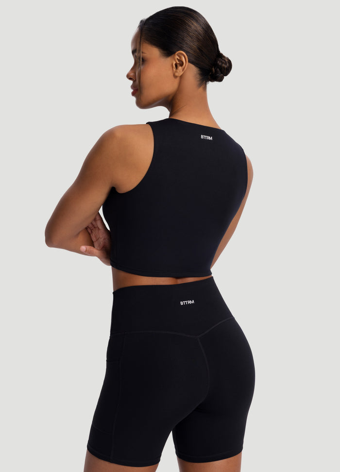 High Neck Cropped Tank Top