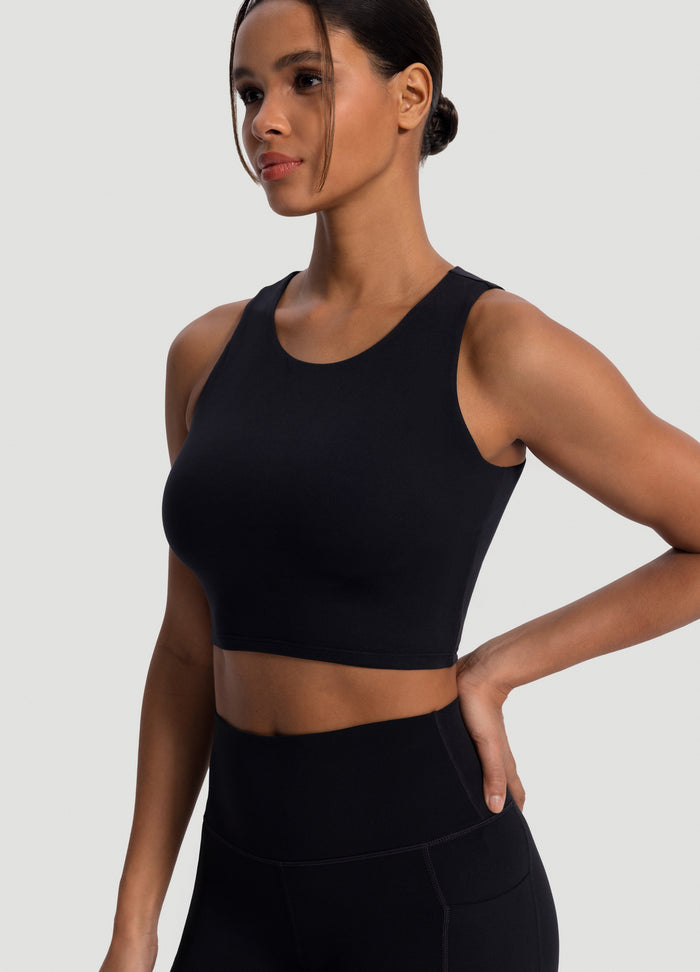 High Neck Cropped Tank Top