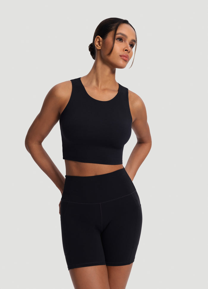 High Neck Cropped Tank Top