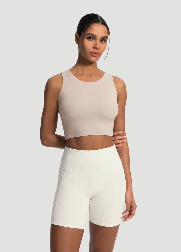 High Neck Cropped Tank Top