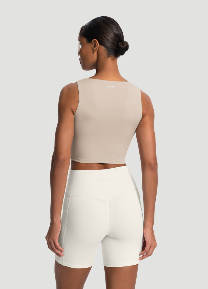 High Neck Cropped Tank Top