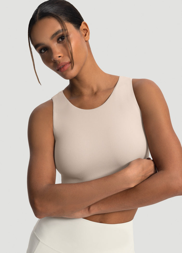 High Neck Cropped Tank Top