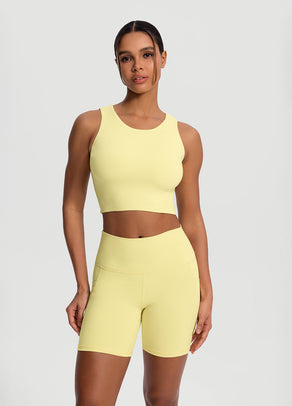 
                High Neck Cropped Tank Top
              