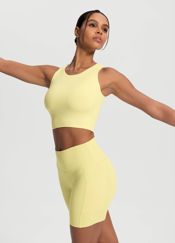 High Neck Cropped Tank Top