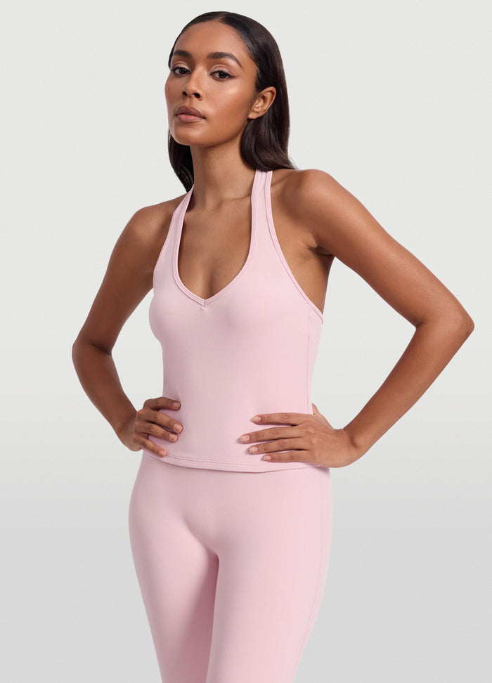 Open Back Halter Tank Top